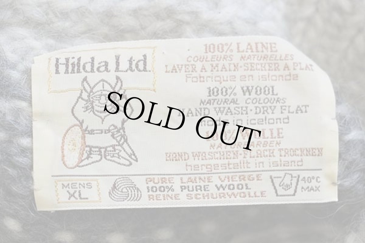 画像4: 80s アイスランド製 Hilda 丸ヨーク ノルディック柄 ウールニット セーター XL (4)