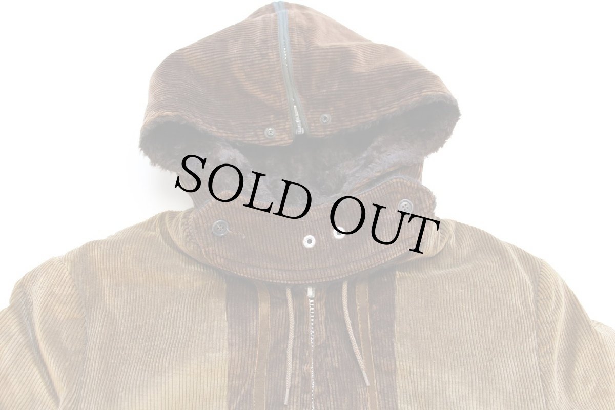 画像3: 70s USA製 MIGHTY-MACマイティーマック ツートン ボアライナー 太畝 コーデュロイジャケット 茶 40 (3)