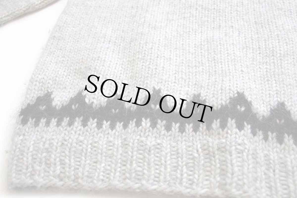 画像5: 80s アイスランド製 Hilda 丸ヨーク ノルディック柄 ウールニット セーター XL (5)