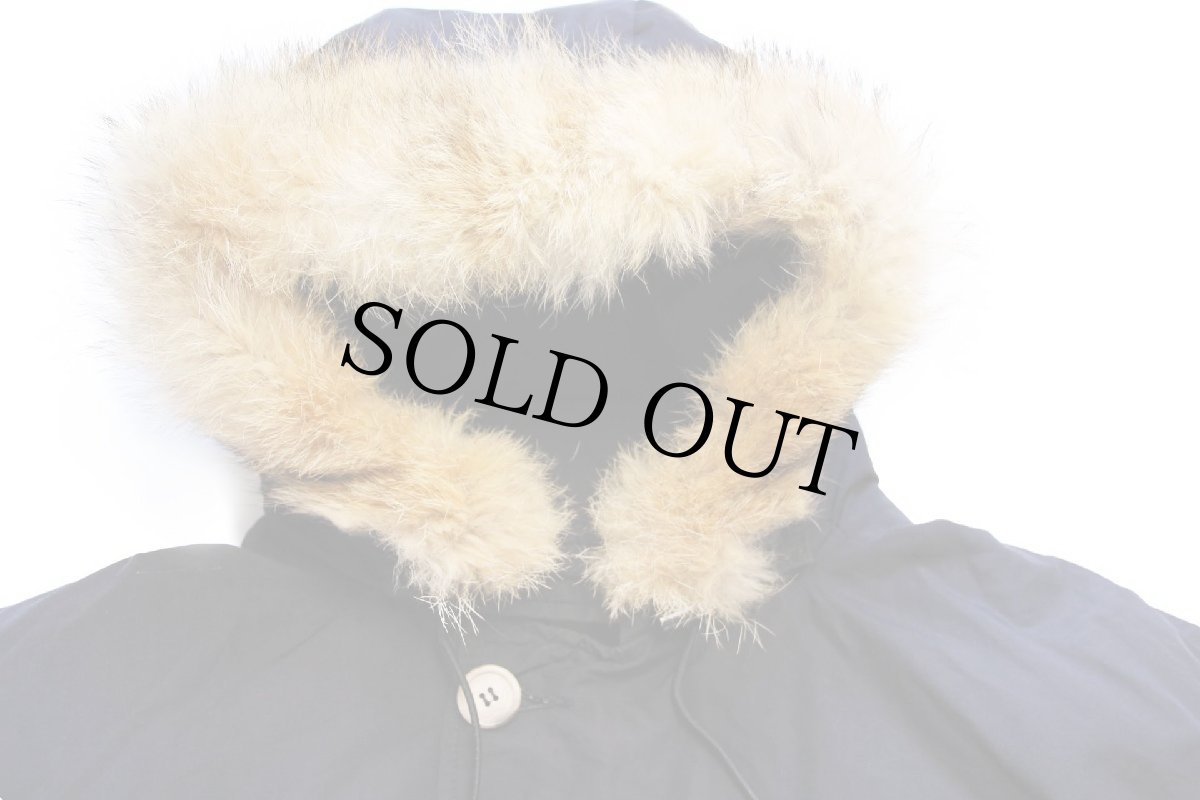 画像3: 90s USA製 Woolrichウールリッチ コヨーテファー アークティックパーカー ダウンコート 黒 XL★B-9タイプ (3)