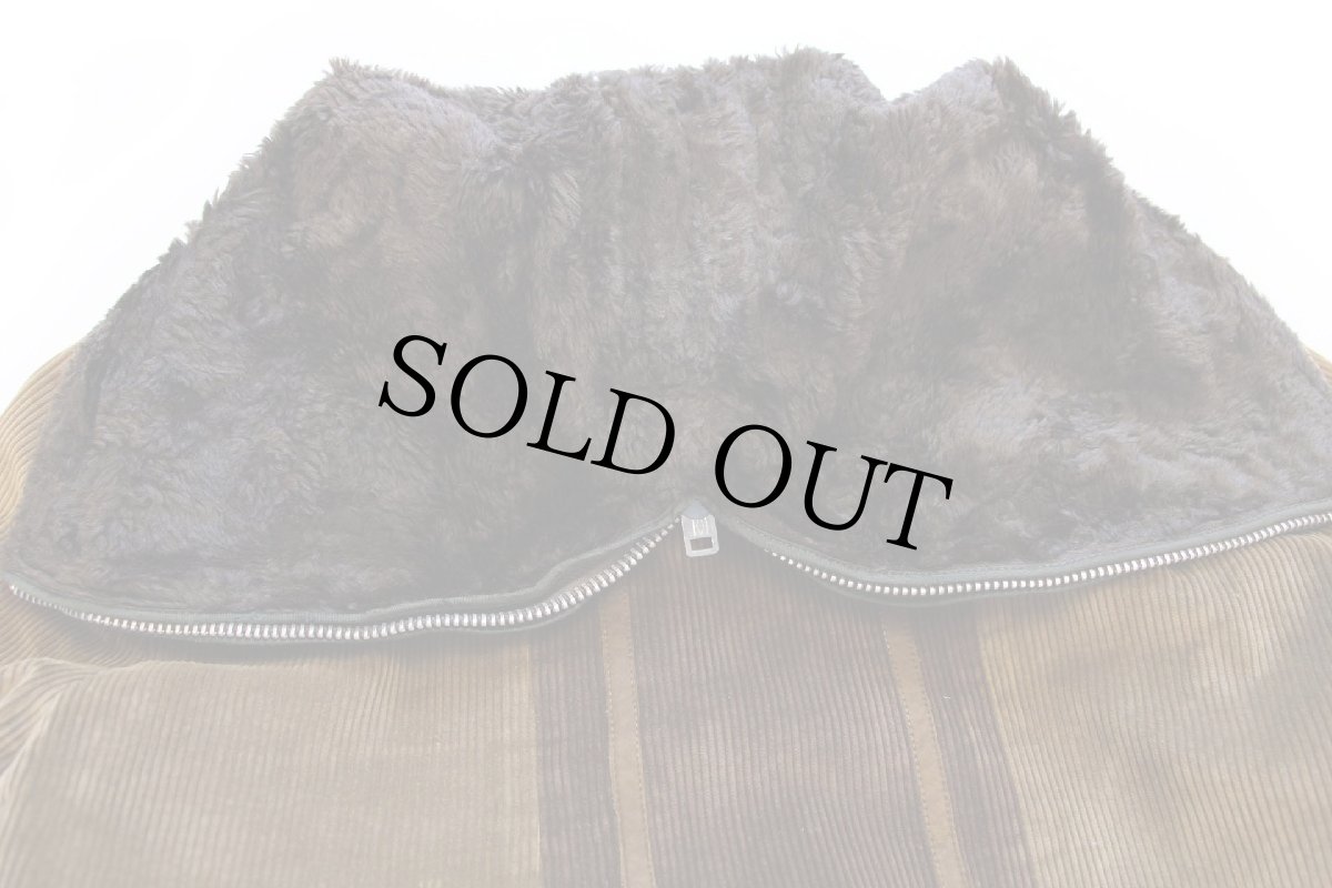 画像4: 70s USA製 MIGHTY-MACマイティーマック ツートン ボアライナー 太畝 コーデュロイジャケット 茶 40 (4)