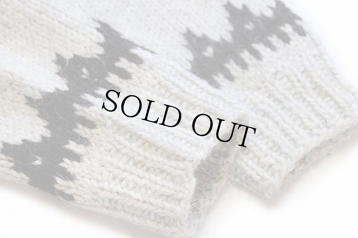 画像6: 80s アイスランド製 Hilda 丸ヨーク ノルディック柄 ウールニット セーター XL (6)