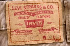 画像6: 80s USA製 Levi'sリーバイス 517 コーデュロイパンツ ベージュ w32 L32★ブーツカット (6)