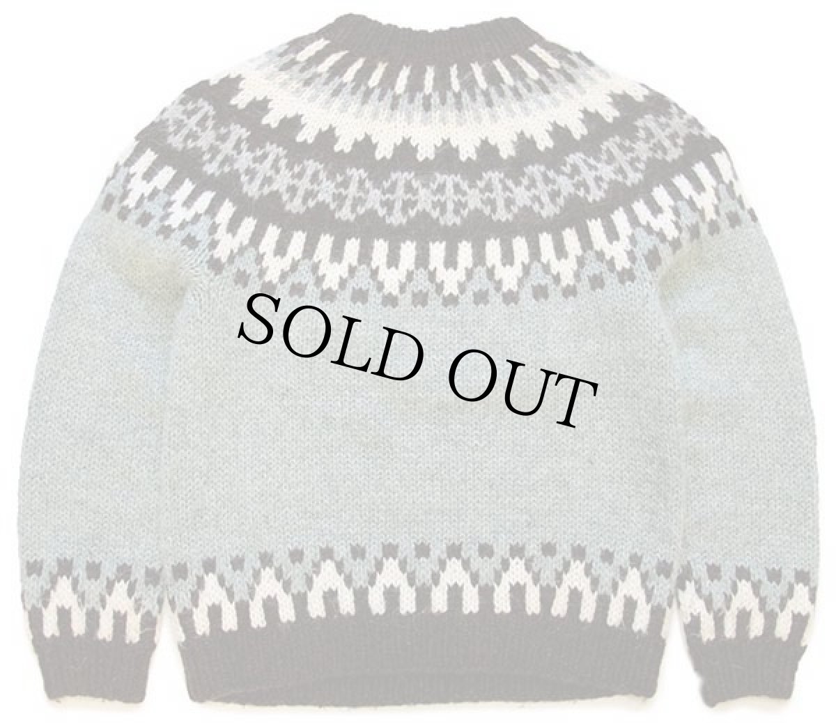 画像2: Fold Anna ハンドメイド 丸ヨーク ノルディック柄 ウールニット セーター (2)