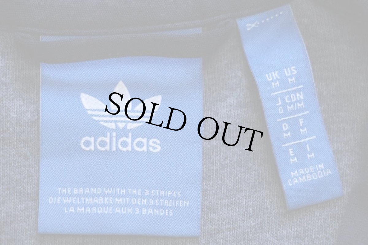 画像4: adidasアディダス トレフォイル ロゴ刺繍 トラックジャケット 紺×赤 M★ジャージ (4)