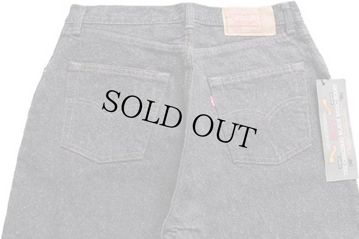 画像5: デッドストック★90s USA製 Levi'sリーバイス 901 先染め ブラック デニムパンツ w32 L32★501 (5)