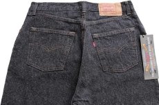 画像5: デッドストック★90s USA製 Levi'sリーバイス 901 先染め ブラック デニムパンツ w32 L32★501 (5)