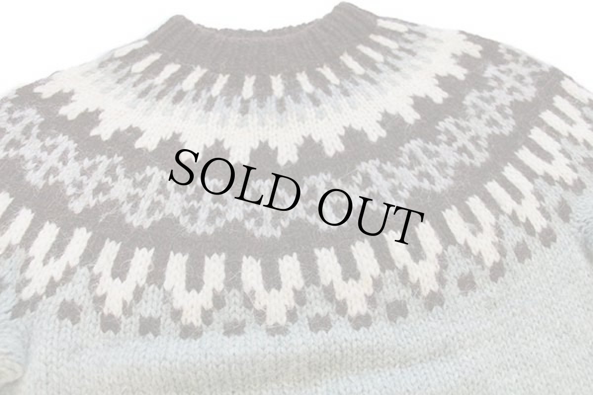 画像3: Fold Anna ハンドメイド 丸ヨーク ノルディック柄 ウールニット セーター (3)