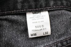 画像6: 00s USA製 Levi'sリーバイス 505 ブラック デニムパンツ w36 L32★SDP2296 (6)