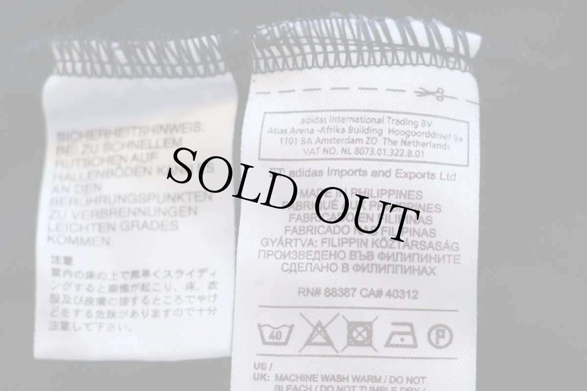 画像5: adidasアディダス トレフォイル ロゴ刺繍 トラックジャケット 黒×白 XL★ジャージ (5)