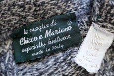 画像4: イタリア製 Chicco e Mariano ケーブル編み ウールニット カーディガン グレー ミックス M (4)