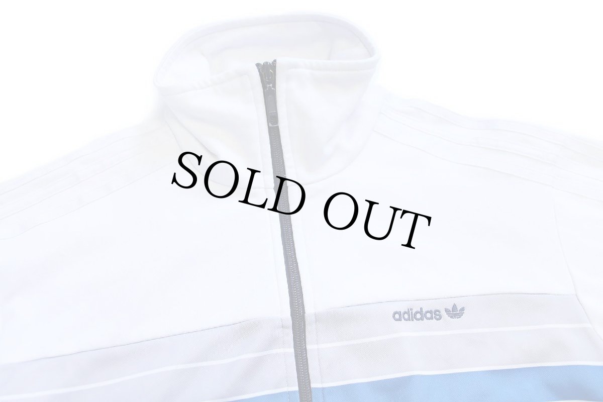 画像3: 00s adidasアディダス トレフォイル ロゴ刺繍 グラデーション ボーダー 切り替え ハイネック トラックジャケット M★ジャージ (3)