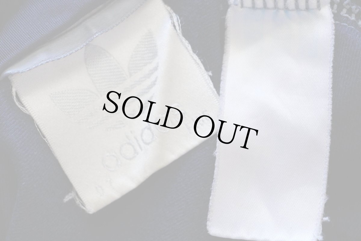 画像4: 90s adidasアディダス ロゴ刺繍 トラックジャケット 紺×白★ジャージ (4)