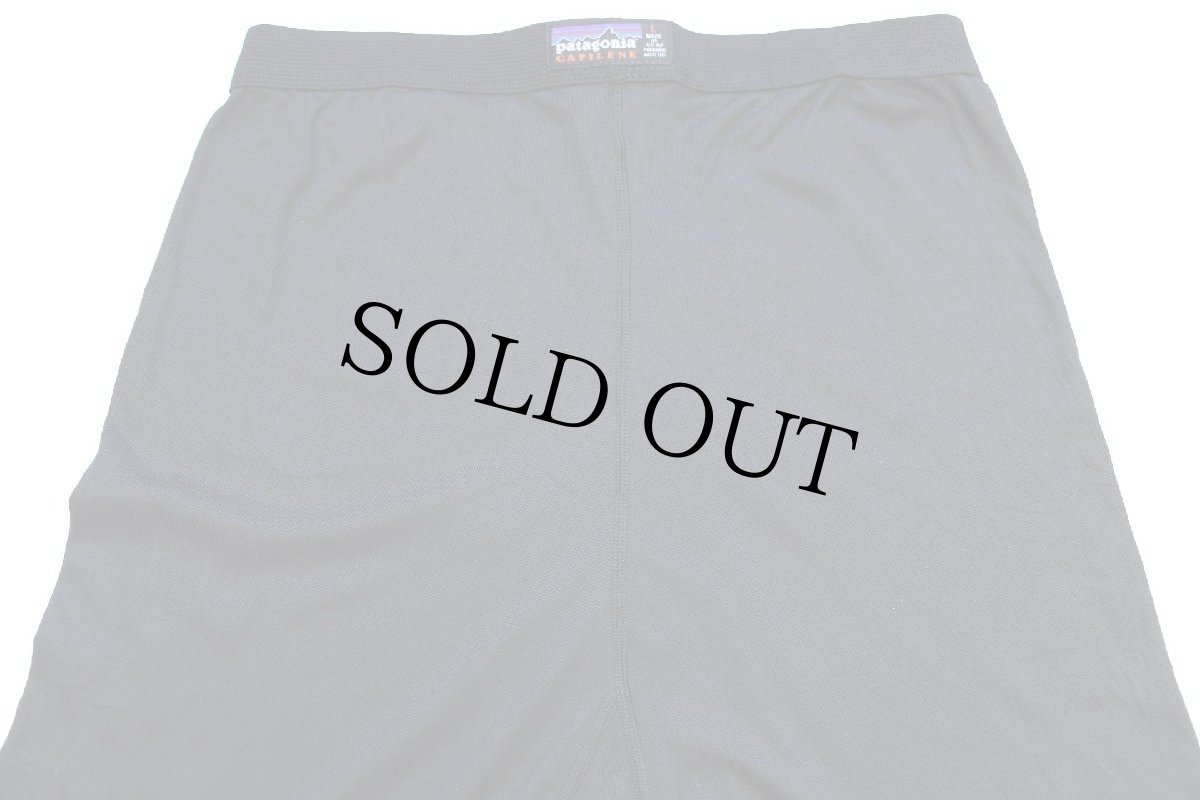 画像5: 00s USA製 patagoniaパタゴニア CAPILENEキャプリーン インナーパンツ 黒 L (5)