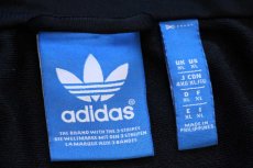 画像4: adidasアディダス トレフォイル ロゴ刺繍 トラックジャケット 黒×白 XL★ジャージ (4)