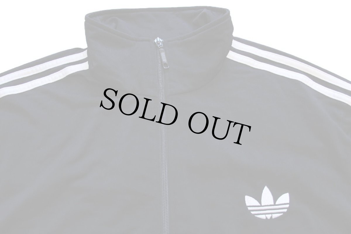 画像3: adidasアディダス トレフォイル ロゴ刺繍 トラックジャケット 黒×白 XL★ジャージ (3)