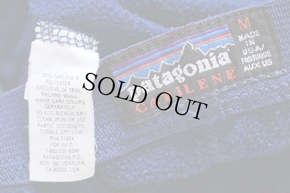 画像6: 90s USA製 patagoniaパタゴニア CAPILENEキャプリーン インナー フリースパンツ 青 M (6)