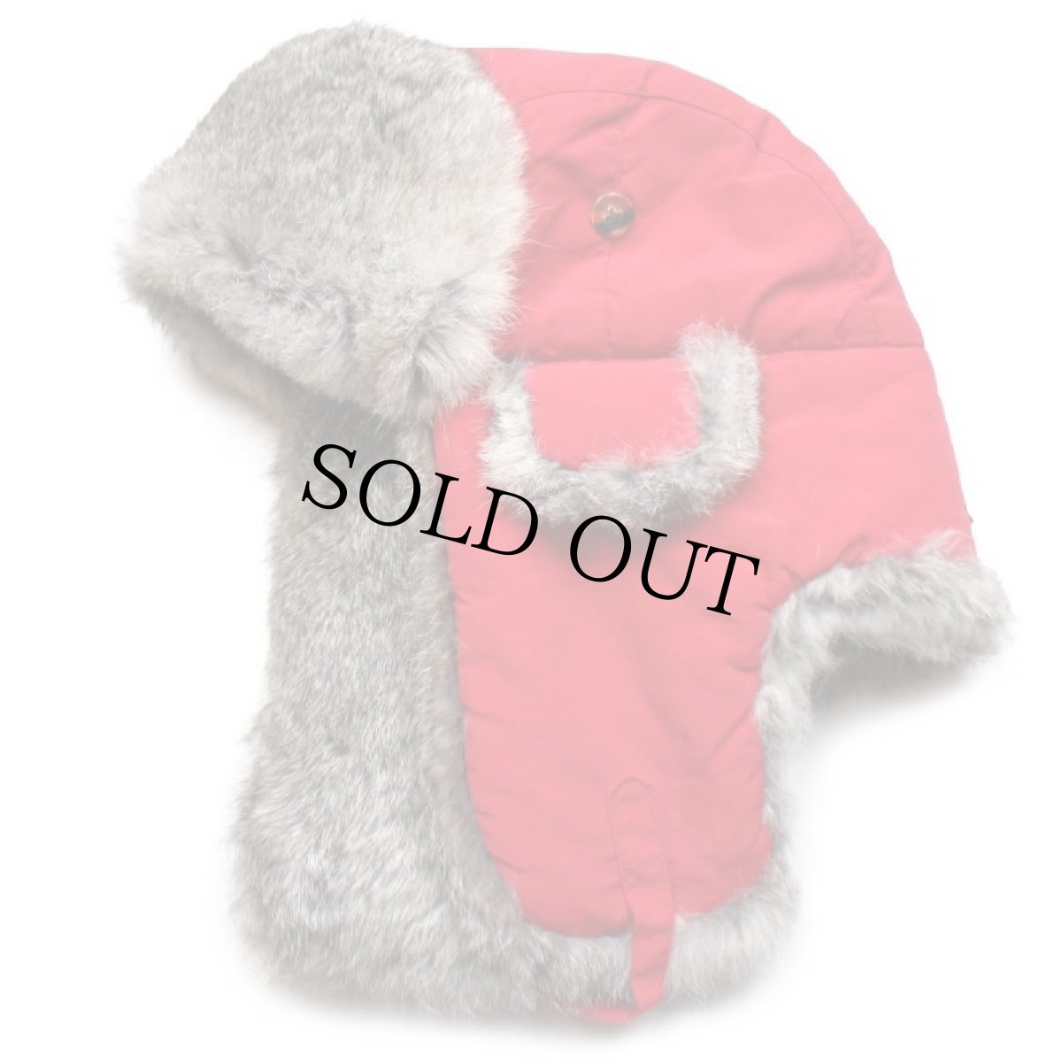 画像3: MAD BOMBER ラビットファー ナイロン フライトキャップ 赤 M (3)