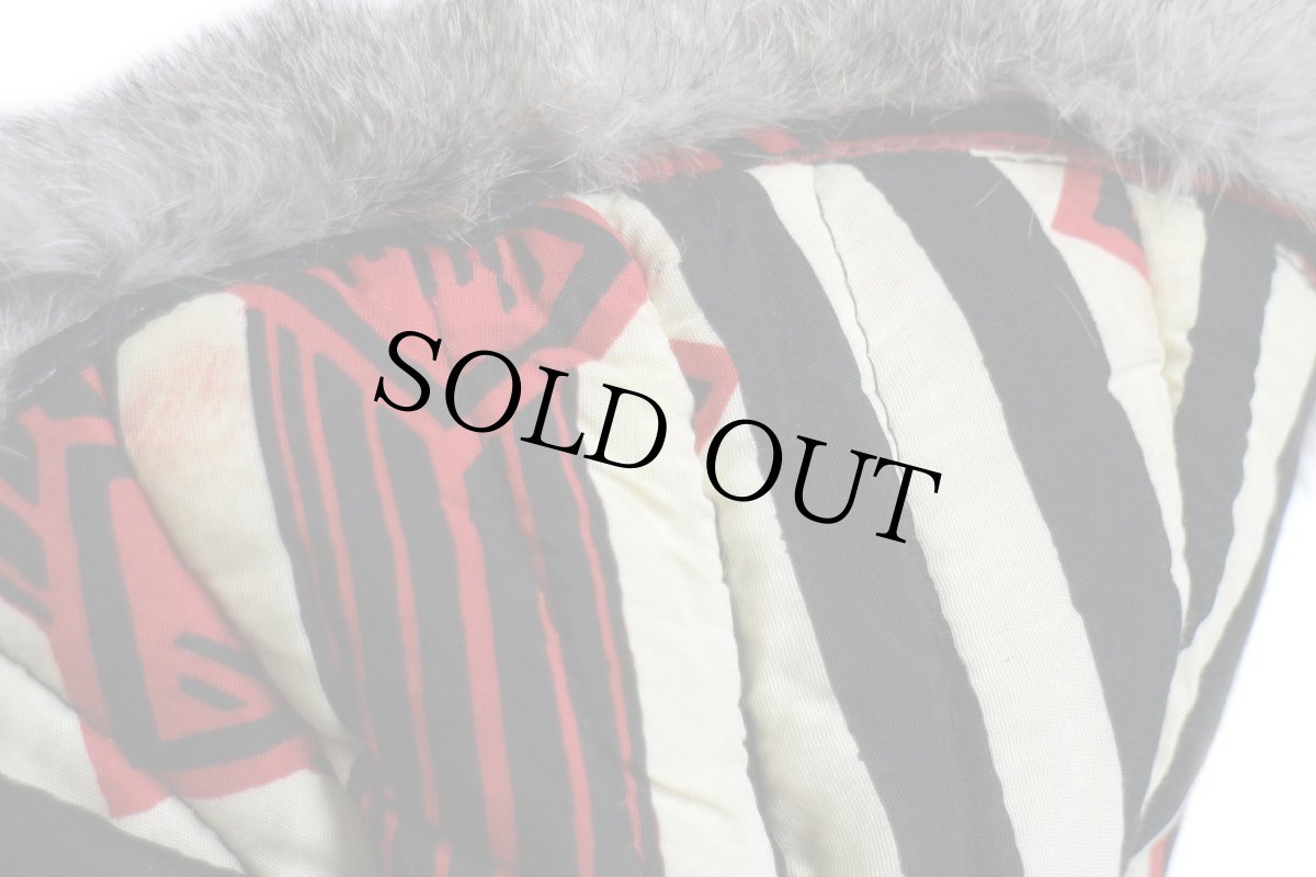 画像10: MAD BOMBER ラビットファー ナイロン フライトキャップ 赤 M (10)