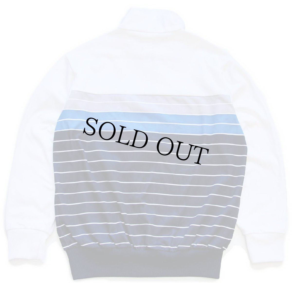 画像2: 00s adidasアディダス トレフォイル ロゴ刺繍 グラデーション ボーダー 切り替え ハイネック トラックジャケット M★ジャージ (2)