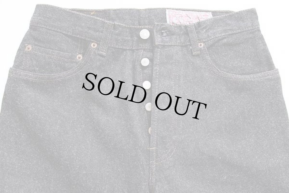 画像4: デッドストック★90s USA製 Levi'sリーバイス 901 先染め ブラック デニムパンツ w32 L32★501 (4)