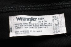 画像6: 00s メキシコ製 Wranglerラングラー 82BK ランチャードレスジーンズ ポリエステルパンツ ブラック w36 L30★47 スタプレ (6)