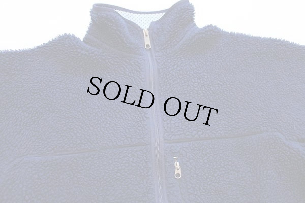 画像3: 90s USA製 patagoniaパタゴニア レトロカーディガン パイル フリースジャケット 紺 M (3)