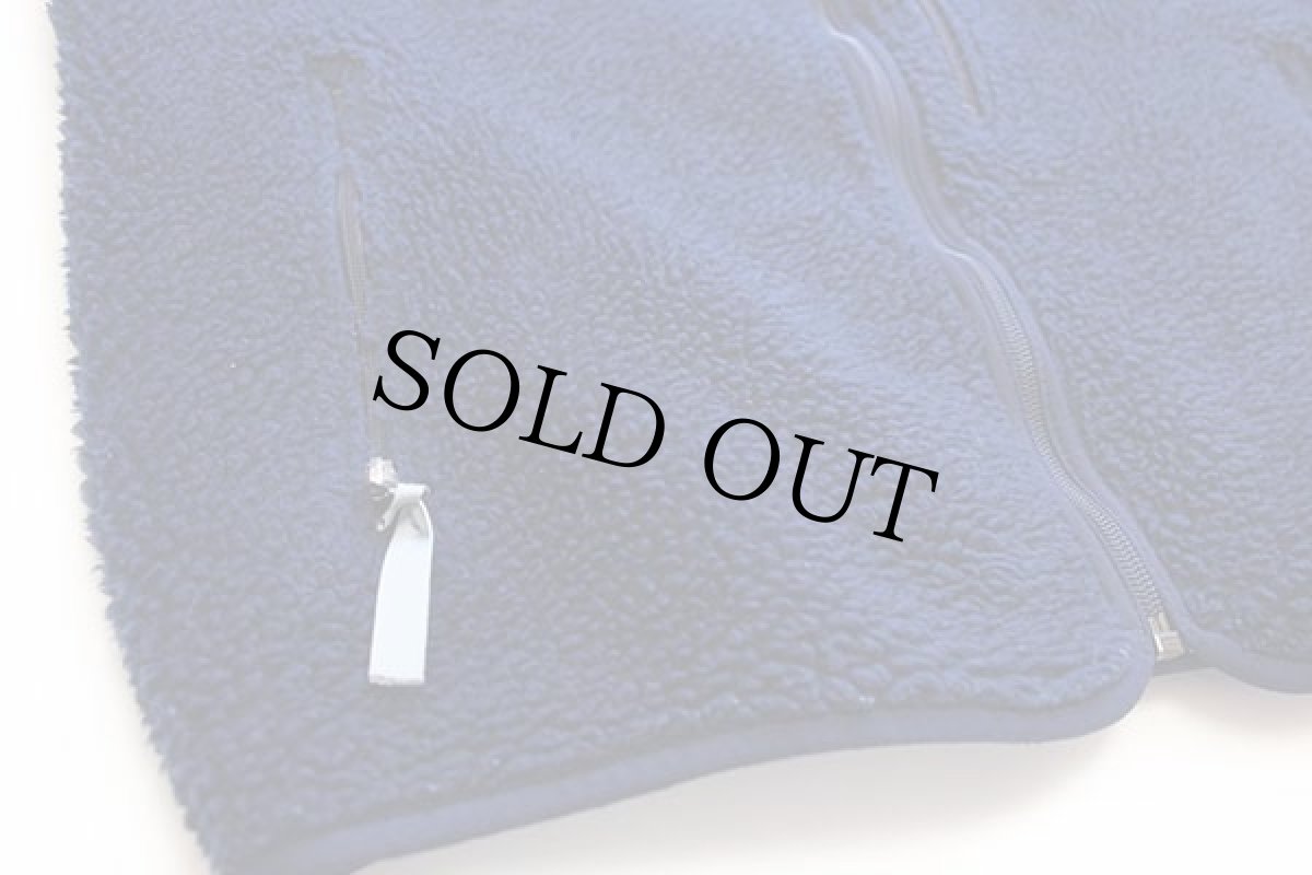 画像6: 90s USA製 patagoniaパタゴニア レトロカーディガン パイル フリースジャケット 紺 M (6)