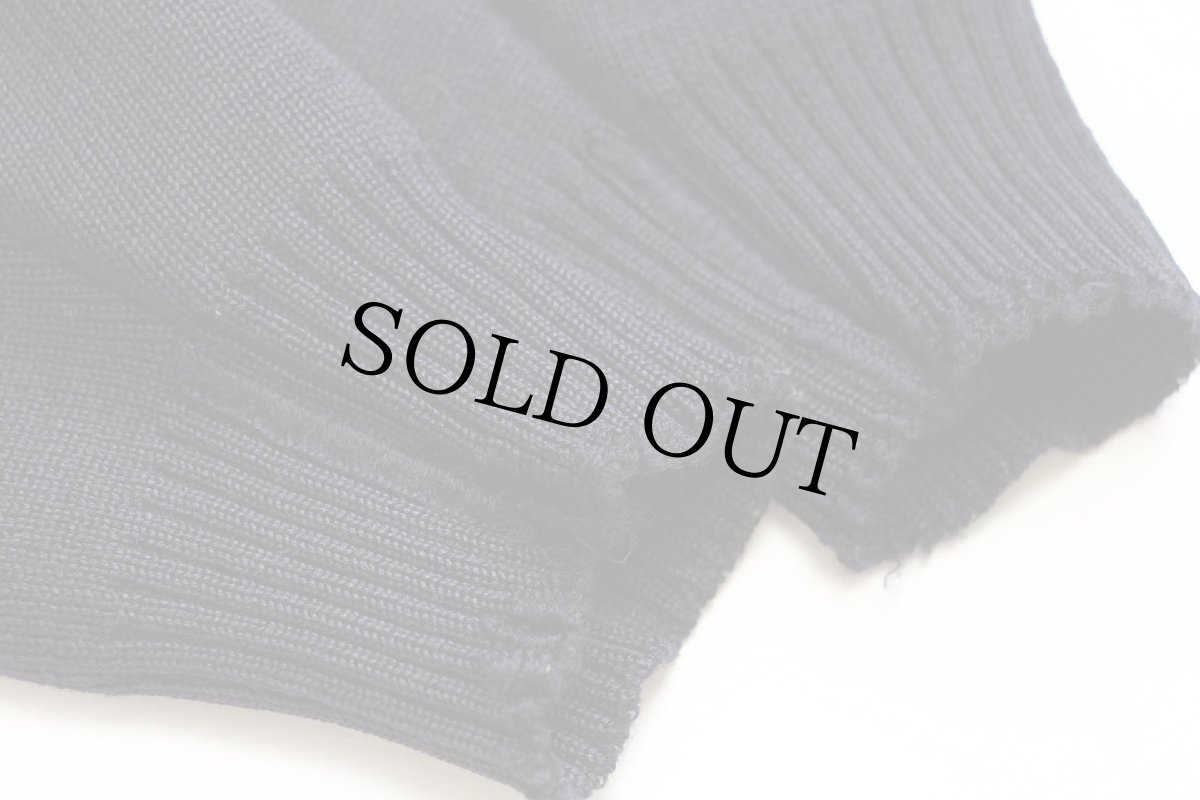 画像7: 90s フランス製 SAINT JAMESセントジェームス 無地 ウールニット マリンセーター 濃紺 XL (7)