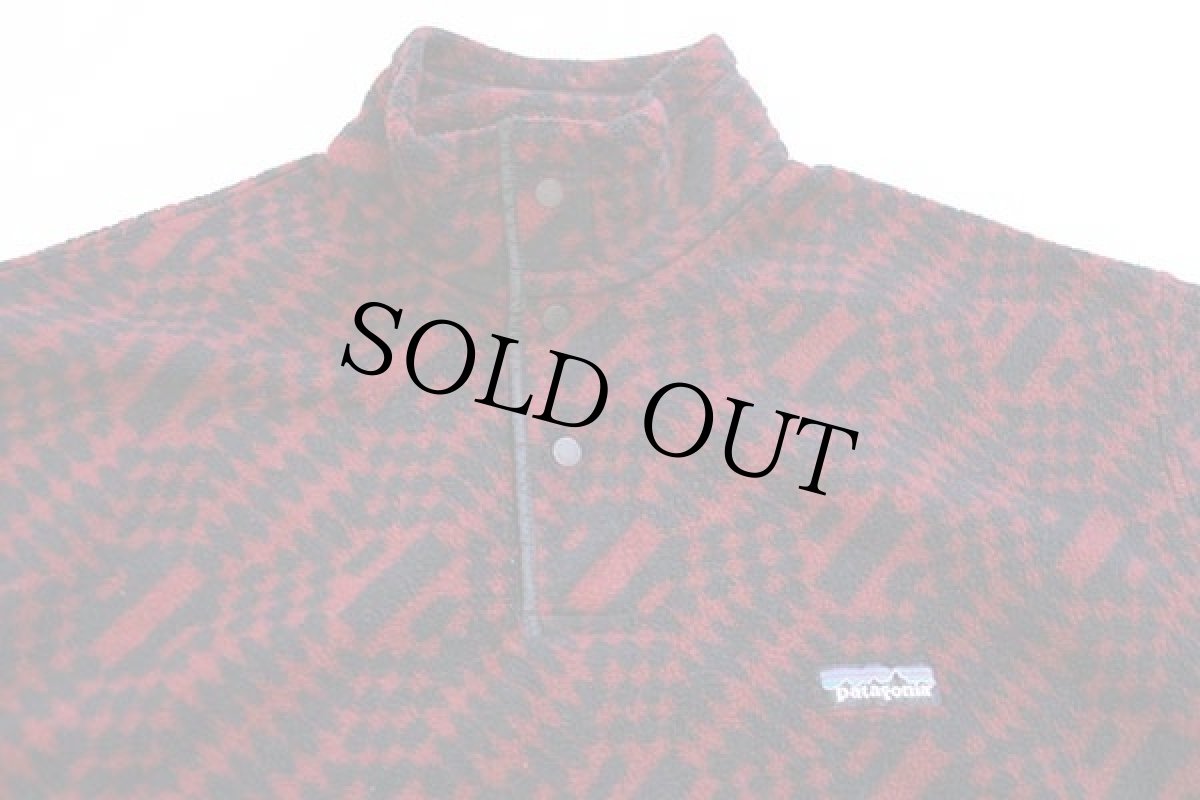 画像3: 90s USA製 patagoniaパタゴニア 総柄 シンチラ フリース スナップT L (3)