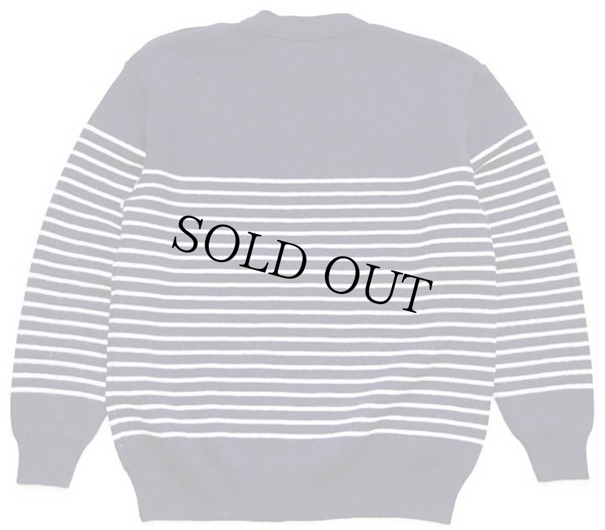 画像2: Armor-lux ボーダー ウールニット マリンセーター ネイビー×ホワイト M (2)