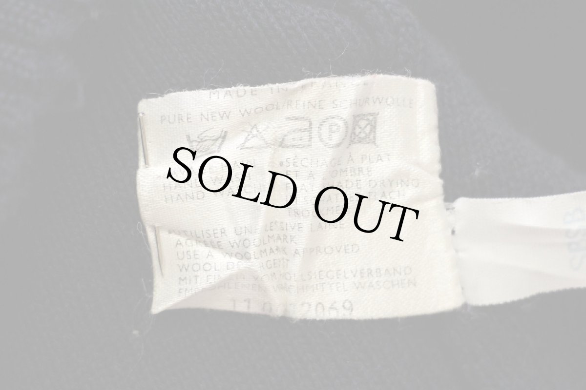 画像5: 90s フランス製 SAINT JAMESセントジェームス 無地 ウールニット マリンセーター 濃紺 XL (5)