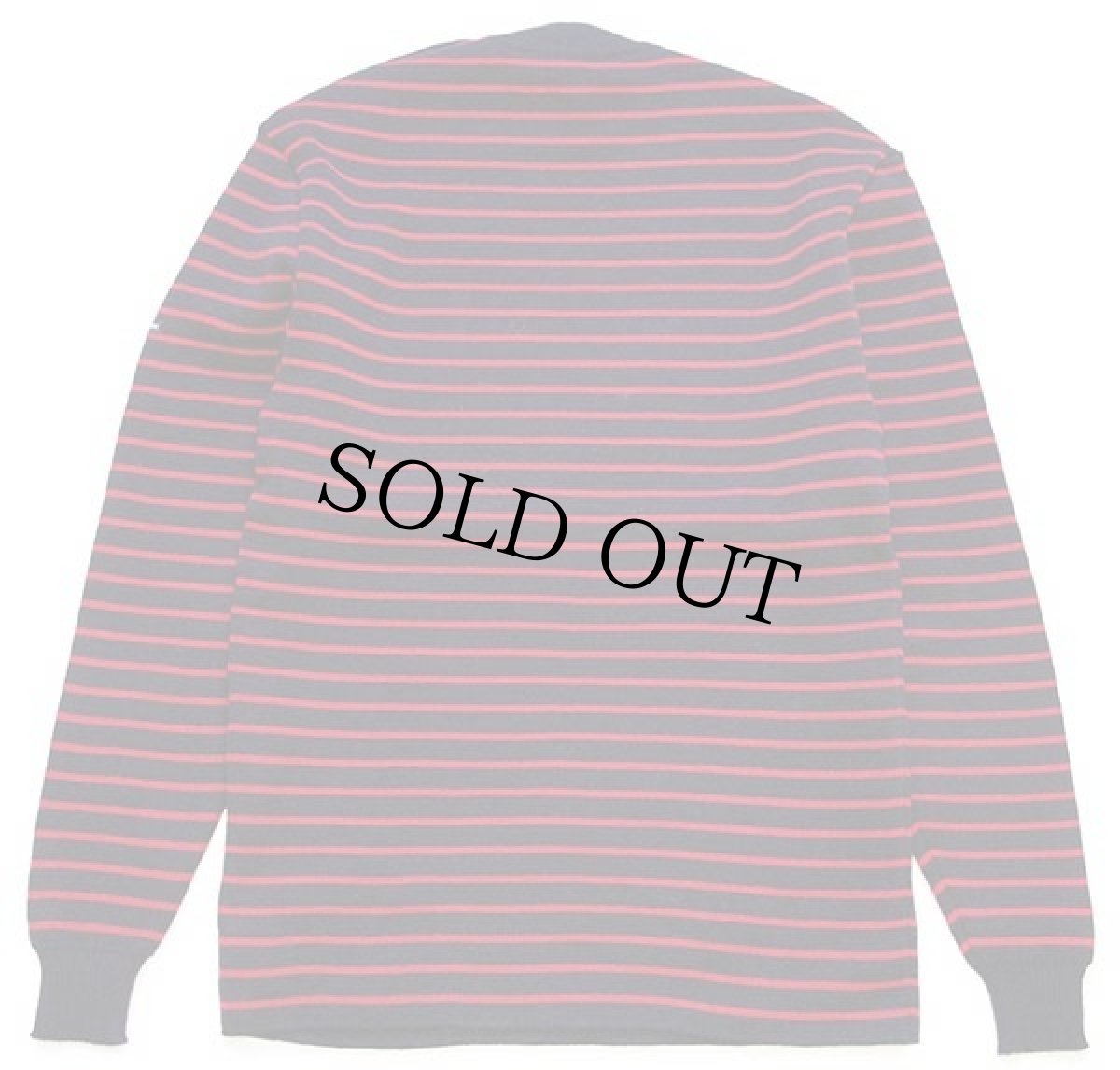 画像2: フランス製 SAINT JAMESセントジェームス ボーダー ウールニット マリンセーター 濃紺×赤 XL (2)