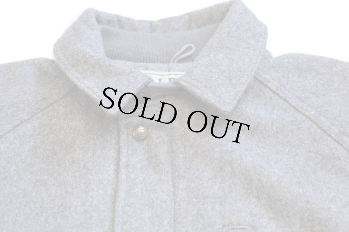 画像3: 80s USA製 L.L.Bean ツイードライナー メルトン ウール ストームコート 杢グレー L★マウンテン (3)