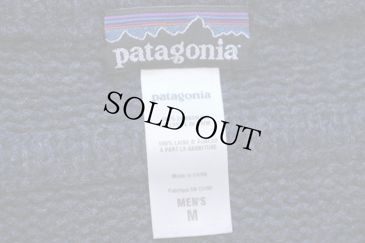 画像4: 00s patagoniaパタゴニア モックネック ラムウールニット セーター BLB M (4)