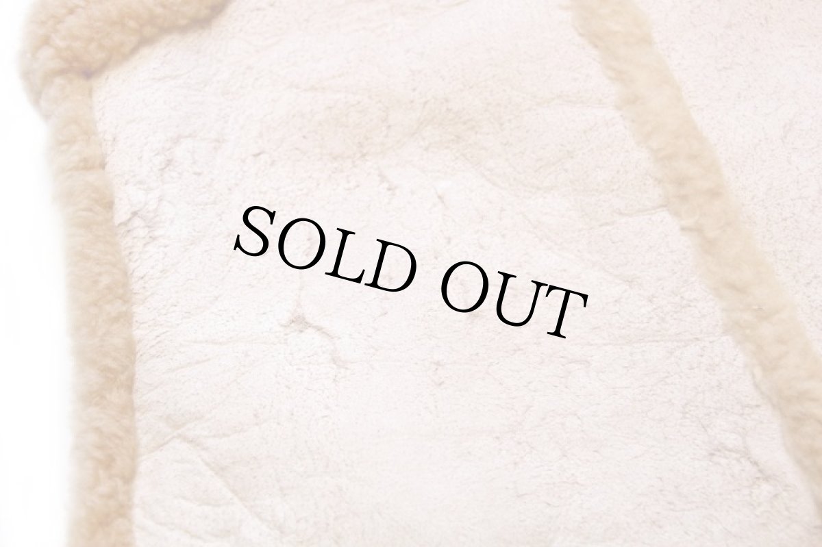 画像6: UNKNOWN シープスキン リアル ムートンベスト アイボリー (6)