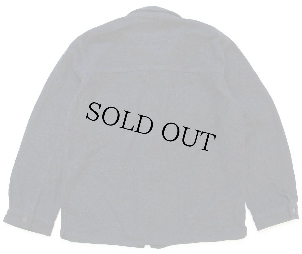 画像2: Leeリー 無地 ウール混 シャツジャケット チャコールグレー XL★ユーロ (2)