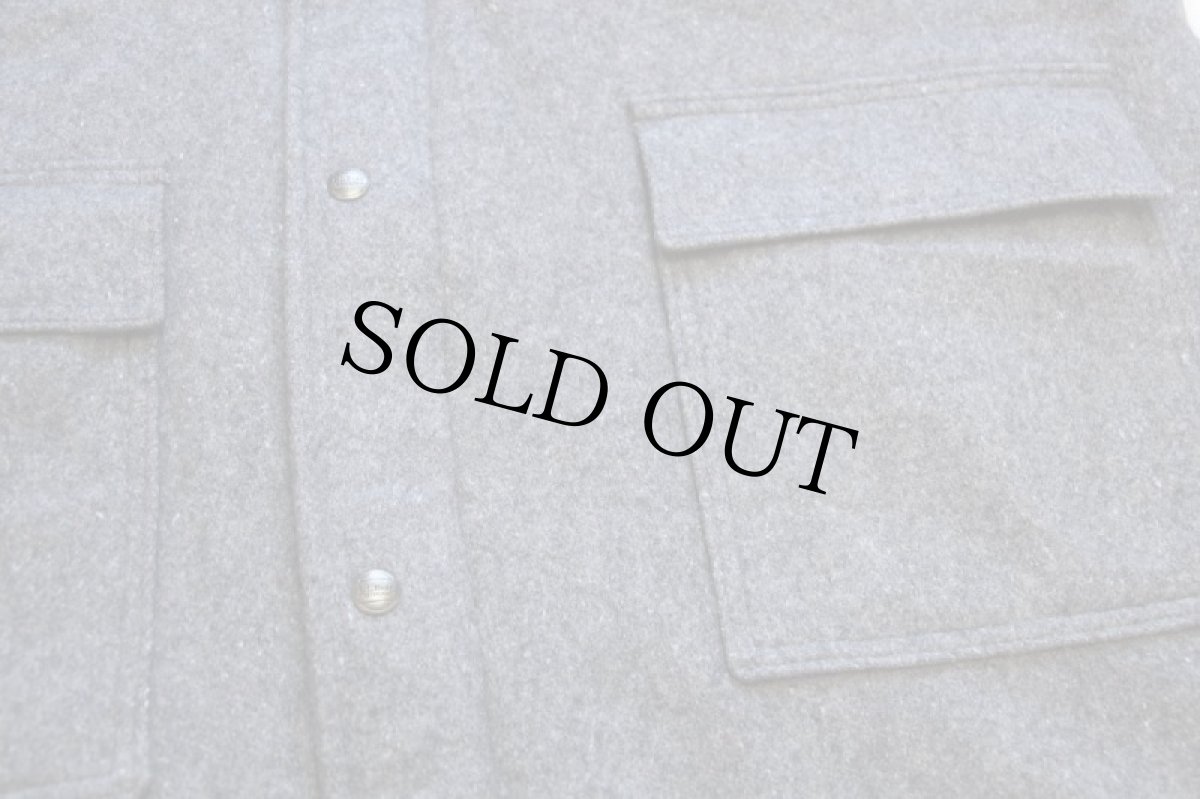 画像6: 80s USA製 L.L.Bean ツイードライナー メルトン ウール ストームコート 杢グレー L★マウンテン (6)