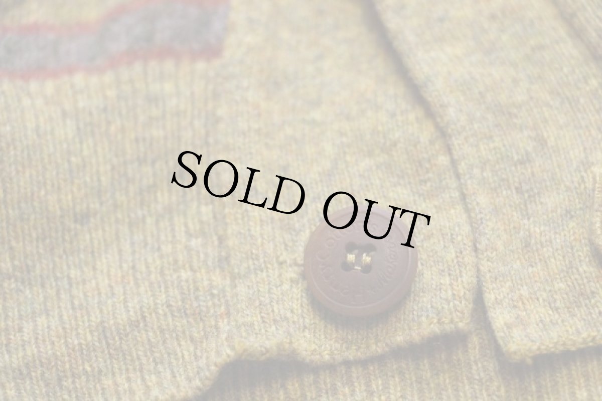 画像6: 90s イタリア製 Henry Cotton's フェアアイル柄 ウールニット ベスト カーディガン M (6)