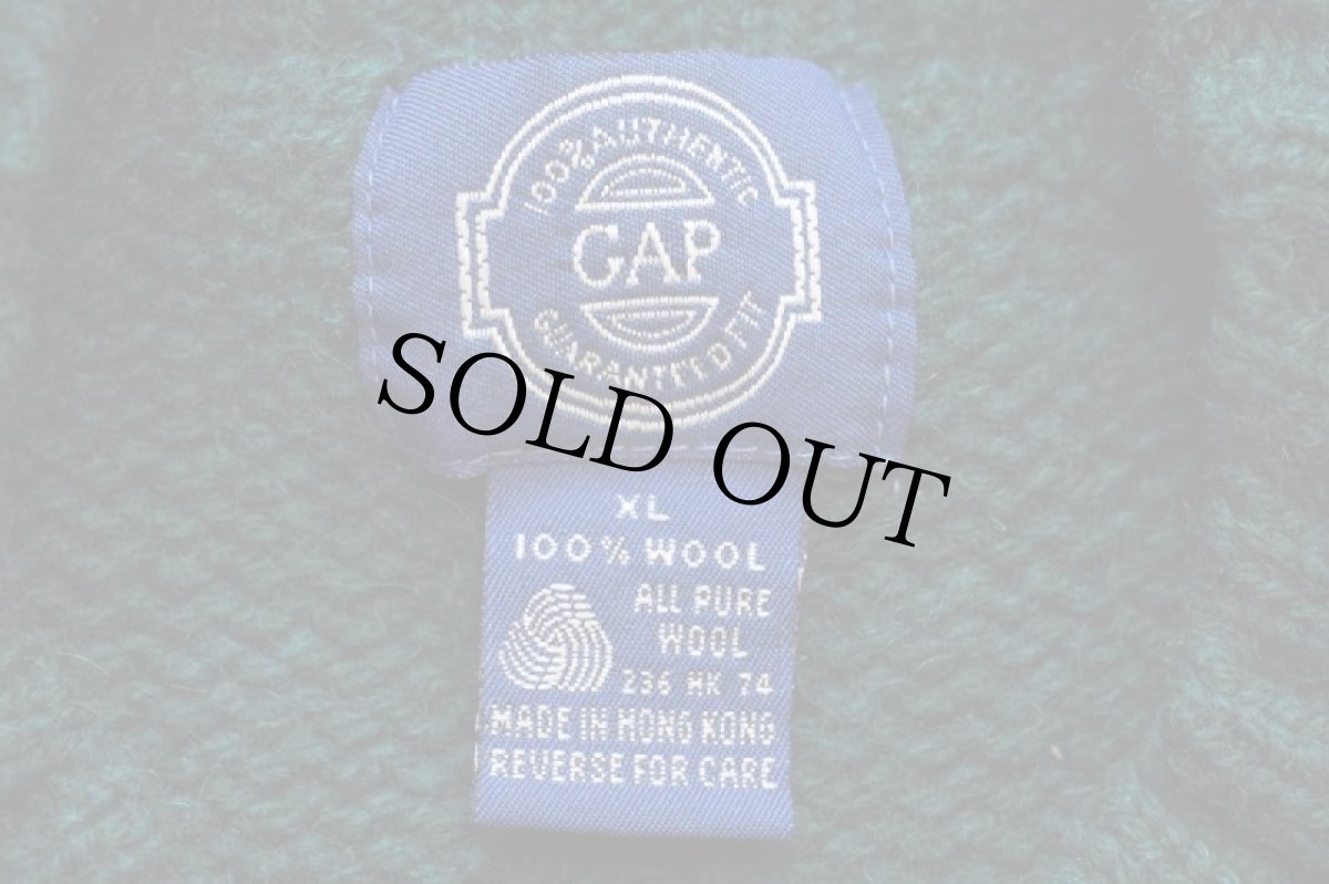 画像4: 80s GAPギャップ 雪柄 ノルディック柄 ローゲージ ウールニット セーター XL (4)