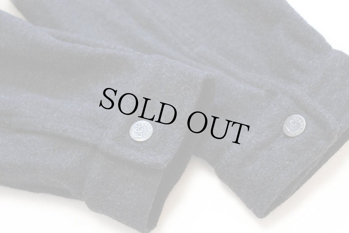 画像6: Leeリー 無地 ウール混 シャツジャケット チャコールグレー M★ユーロ (6)