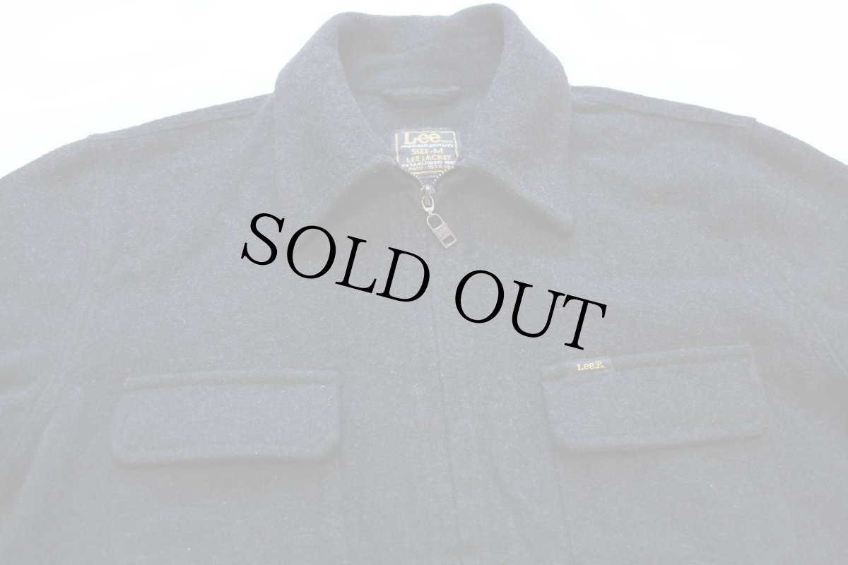 画像3: Leeリー 無地 ウール混 シャツジャケット チャコールグレー M★ユーロ (3)