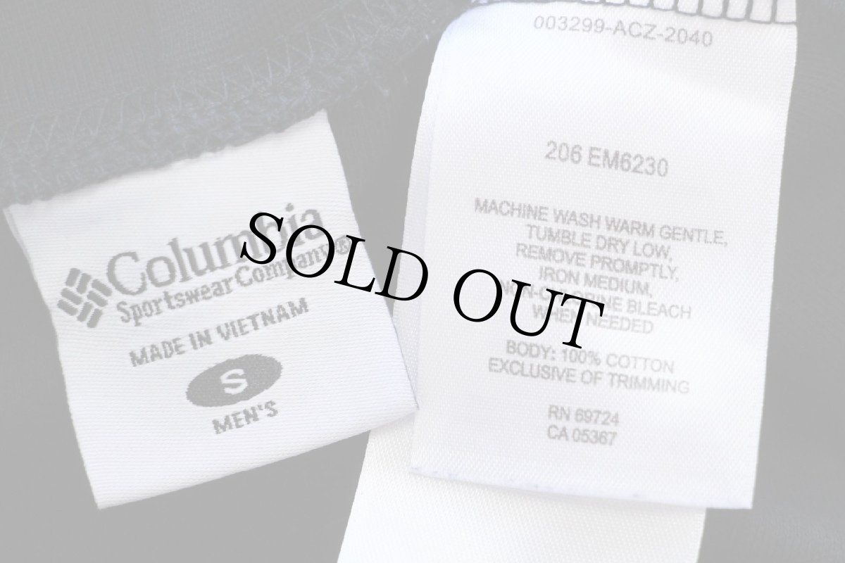 画像4: 00s Columbiaコロンビア ロゴ刺繍 タートルネック コットン カットソー 黒 S (4)