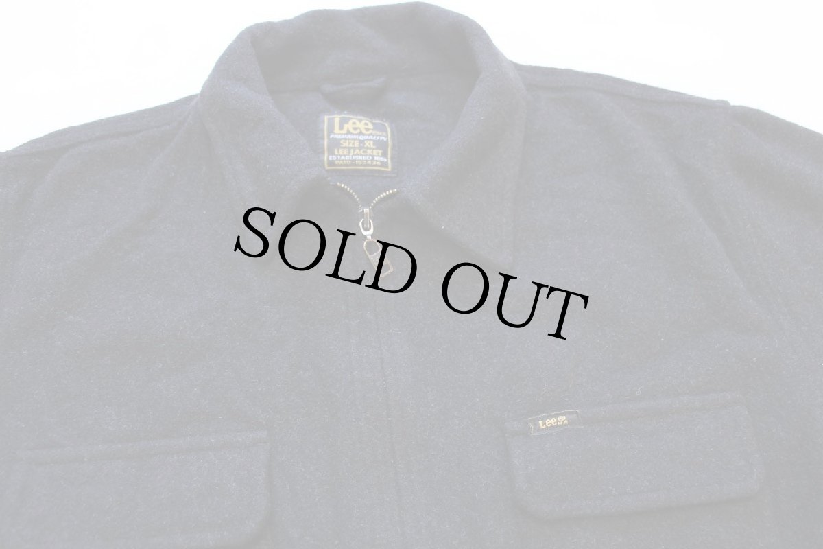 画像3: Leeリー 無地 ウール混 シャツジャケット チャコールグレー XL★ユーロ (3)