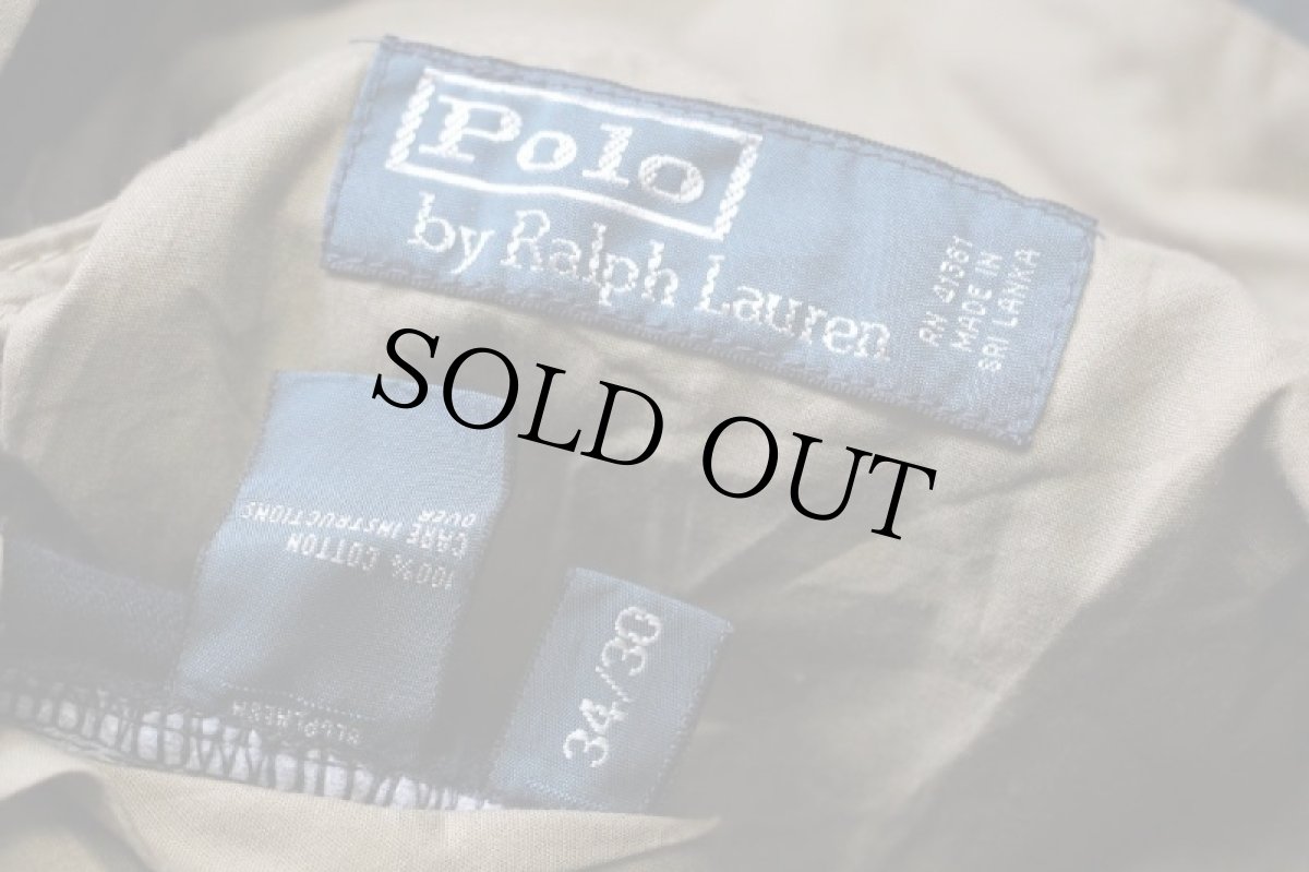 画像6: 00s ポロ ラルフローレン ツータック コットン 太畝 コーデュロイパンツ 濃紺 w34 (6)