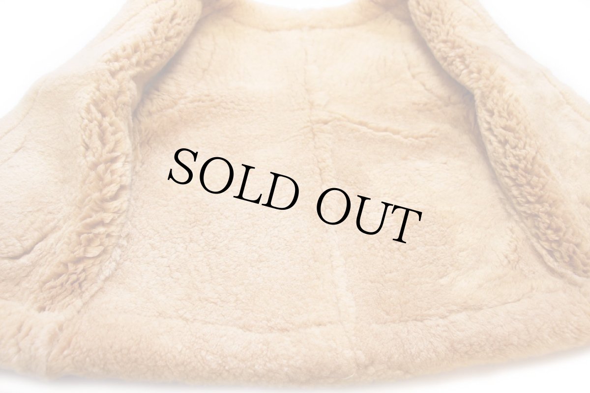 画像4: UNKNOWN シープスキン リアル ムートンベスト アイボリー (4)