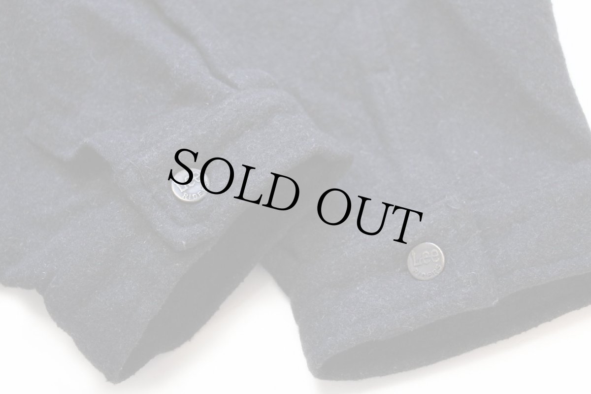 画像6: Leeリー 無地 ウール混 シャツジャケット チャコールグレー XL★ユーロ (6)