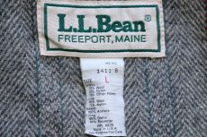 画像4: 80s USA製 L.L.Bean ツイードライナー メルトン ウール ストームコート 杢グレー L★マウンテン (4)