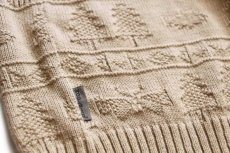 画像5: 00s Woolrichウールリッチ ツリー フィッシュ 編み柄 ラミー×コットンニット セーター カーキ XL (5)