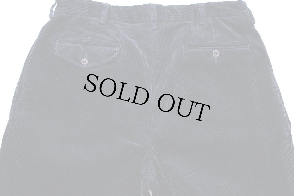 画像5: 00s ポロ ラルフローレン ツータック コットン 太畝 コーデュロイパンツ 濃紺 w34 (5)